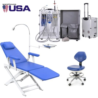 Unidad de entrega dental portatil móvil compresor de aire succión jeringas/Silla - Image 1 of 4