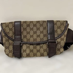 GUCCI Gürteltasche GG Canvas Schultertasche Body Bag Crossbody Beige Braun Unisex Italy - Bild 1 von 24