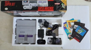 CLEAN Super Nintendo SNES Complete in Box CIB Inserts Authentic Tested - Picture 1 of 14
