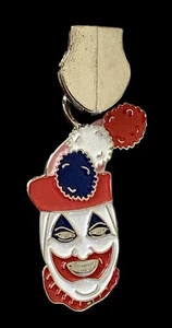 Pogo The Clown Zipper Pull~Silver Tone & Enamel True Crime Collectible - Picture 1 of 2