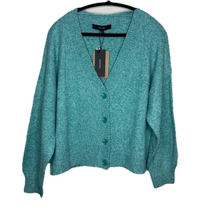 Cárdigan Vero Moda 3 Botones Verde Azulado L Suéter Mujeres Cuello en V Acogedor Manga Larga Nuevo con Etiquetas - Imagen 1 de 14