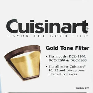 Cuisinart wiederverwendbarer goldfarbener Filter Modell GTF - passt Kaffeemaschine für 10, 12, 14 Tassen - Bild 1 von 3