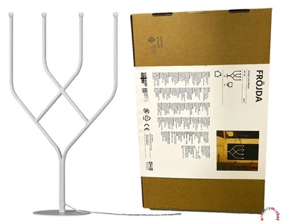 IKEA FROJDA LED 4 Brazos Candelabro Metal Blanco Lámpara Luz LED (805.839.18) Foto 1 de 4