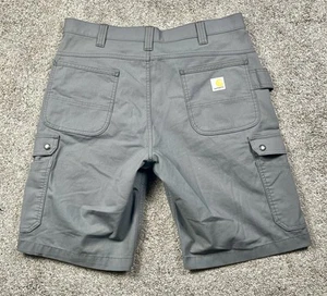 Carhartt Work Cargo Shorts Men’s 36 Gray Ripstop Rugged Flex Relaxed Fit 104727 - Picture 1 of 5