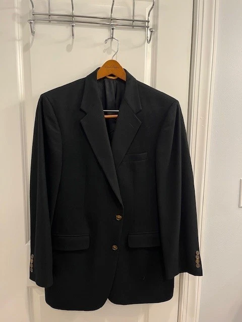 Chaqueta Blazar Para Hombre 100% Cachemira Negra Colección Lord & Taylor 5th Avenue 42 L Foto 1 de 4