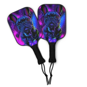 Cosmic French Bulldog Pickleball Paddle Set Frenchy - Picture 1 of 2