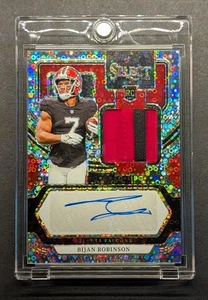 BIJAN ROBINSON Rookie Auto 2023 Select Silver Disco Prizm Patch SP /25 RPA - Bild 1 von 7