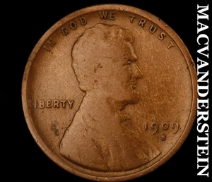 1909-S Lincoln Wheat Cent - seltenes Stichtag keine Reserve #D4656 - Bild 1 von 2