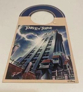 RARE 1990's Disney Tower of Terror Do Not Disturb Door Hanger for On Ride photos - Bild 1 von 2