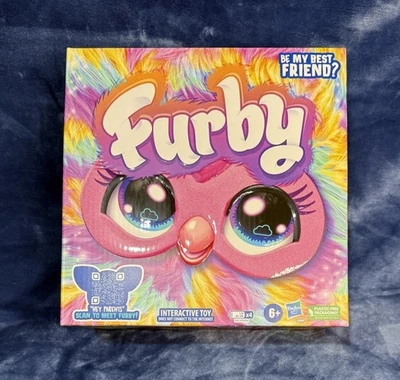 Juguete de peluche Hasbro Furby interactivo parlante arco iris tie-dye electrónico mascota niños Foto 1 de 3