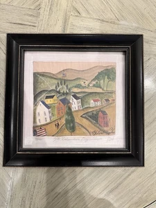 Vtg Signed Framed KOLENE SPICHER Ltd Ed Print Independence Day Parade Folk Art - Picture 1 of 7