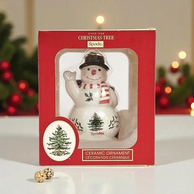 Spode Snowman Christmas Tree Ornament From Tree Collection Series New in Box - Image 1 of 4
