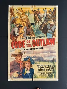 Code of the Outlaw Original One Sheet Movie Poster 27" x 41" (1942) - Picture 1 of 3