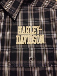 Nueva con etiquetas Harley-Davidson Hombre Negra Bronceada Marrón S/S Tejida Pld 99047-13VM $65 Med - Imagen 1 de 4