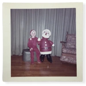 Pequeño Niño Santa Claus Exploración Valdosta Años 60 Foto Color Fotografía - Imagen 1 de 2