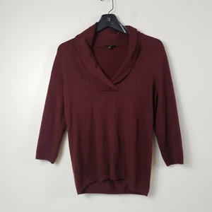 Talbots Sweater Womens Medium Petite Red Brown Top Casual Stretch Ladies - Picture 1 of 12