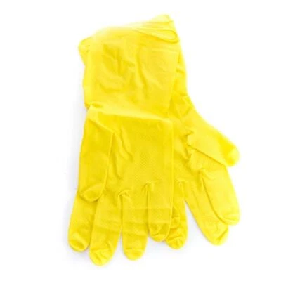 OKKO Latex Handschuhe Gelb Haushaltshandschuhe Putzhandschuhe Handschuhe