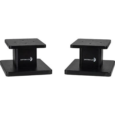 Dayton Audio SSWB6B 6" Universal Wood Speaker Stand Pair, Black