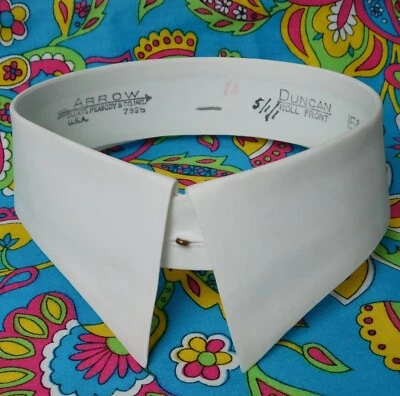 Collar americano flecha vintage talla 15,5 Duncan Roll Front principios del siglo XX Foto 1 de 4
