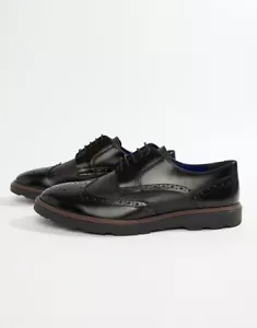 NIB - SILVER STREET Men's BROGUE Black LACE-UP OXFORD SHOES - US 8.5 - Picture 1 of 3