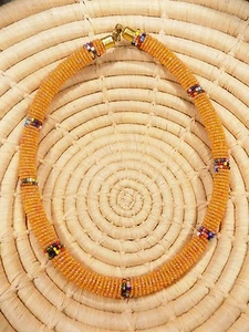 Nuevo Collar Gargantilla Africana Masai Con Cuentas Masai Masai Étnico Tribal Boho JNMR62 - Imagen 1 de 1