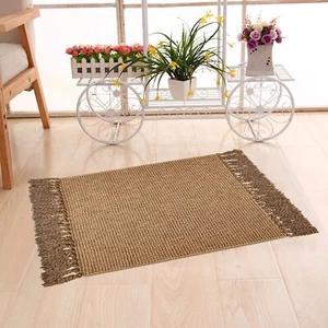 Small Outdoor Rug 2 x 3 Feet Cotton Rugs with Tassels Hand Woven Area Rugs fo... - Picture 1 of 6