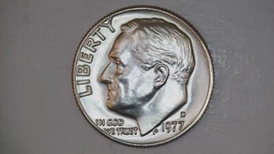 1977 D Roosevelt Dime Uncirculated BU From Mint Set - Picture 1 of 2