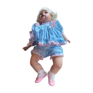 Virginia E Turner 1994 Doll Blonde Cute Adorable Vinyl Gingham #203/1000 Signed - Picture 1 of 5