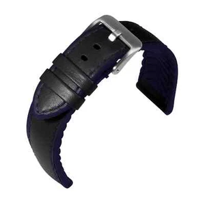 Watch Strap Hybrid Canvas, Silicone Blue by Eulit/EUTec - 20, 22, 24 mm - Picture 1 of 1