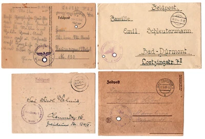 Deutsches Reich 4 Feldpostbriefe Idar-Oberstein, FP 39683, 19287 D u.m. 1940/43 - Bild 1 von 2