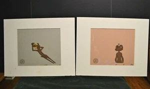 2 Chuck Jones Wile E Coyote Animation Prod Cels mit Echtheitszertifikat "Roadrunner Movie" 1979 - Bild 1 von 12