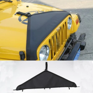 Black Front Hood Cover Protector Accessories For Jeep Wrangler TJ 1997-2006 - Foto 1 di 7