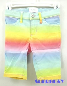 Girls Rainbow Ombre Big Slim Denim Skimmer Shorts Charisma Sz 4 slim - Picture 1 of 2