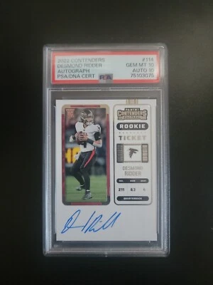 STOLEN! 2022 Contenders Desmond Ridder Autograph Auto PSA 10/10 Gem Mint - Image 1 of 2