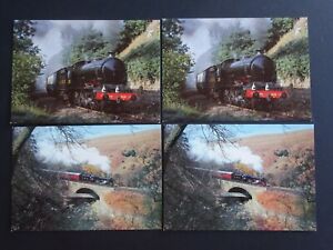 4 Railway Postcards North Yorkshire Moors Moorsrail