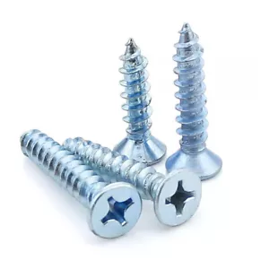 POZI COUNTERSUNK SELF TAPPING SCREWS M3 M4 M5 M6 WOOD SCREWS STEEL ZINC PLATED - Picture 1 of 6