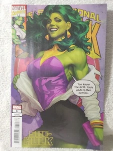 SHE-HULK #1 - STANLEY ARTGERM LAU TRADE VARIANT EXCLUSIVE MARVEL COMICS 2022 NM - Picture 1 of 8