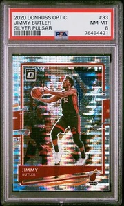Jimmy Butler 2020 Panini Donruss Optic Silver Pulsar Basketball Card #33 PSA 8 - Picture 1 of 2