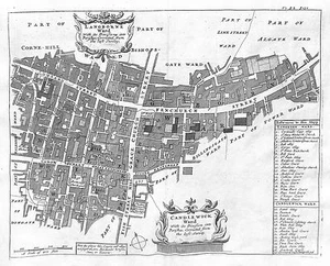 Antique maps, Blome, Langborne Ward / Candlewick Ward - Picture 1 of 1