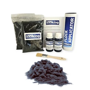 Kit Flocado Gris Antracita - Paquete Doble - Polvo Flocado - Furgoneta Proyecto Rally Show - Imagen 1 de 2