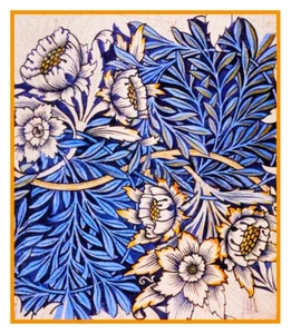 William Morris Tulips and Willows Design Sketch Counted Cross Stitch Pattern - Picture 1 of 4