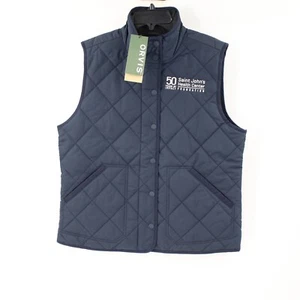 NWT Orvis Vest Womens Medium Route 7 Quilted Full Zip Snap Puffer Navy Blue - Picture 1 of 16