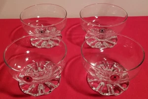 Vintage Ice Princess Crown Corning Mirage 4x 12oz Crystal Dessert Dishes in Box - Picture 1 of 9