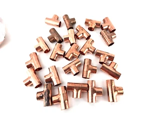 24 Stück Nibco 611 3/4" x 3/4" x 3/4" CxCxC Kupfer T-Stück Schweißverschraubung - Bild 1 von 4