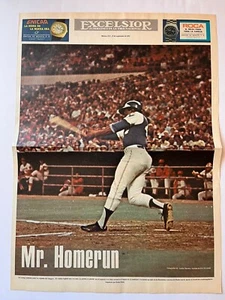 Vintage mexikanische Beilage Sportzeitung Baseball Spieler Cover Hank Aaron 70er - Bild 1 von 5