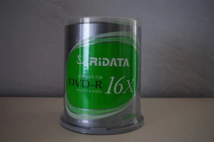 100-PK 16X Ridata DVD-R Blank Storage Media Disc 4.7GB 120Min NEW Sealed - Picture 1 of 3