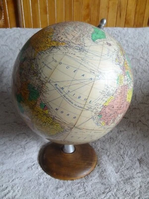 ancien globe terrestre Girard Barrere et Thomas 30 cm - Photo 1/4