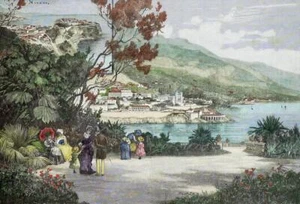 MONTE CARLO (Monaco) - Ansicht - kolorierter Holzstich 1890 - Picture 1 of 2
