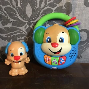 Lot Mattel Fisher Price Laugh & Learn Puppy Boy Rattle Figure Baby Toy ABC Music - Picture 1 of 11