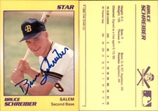 Bruce Schreiber Signed 1990 Star #1 Card Salem Buccaneers Auto AU
